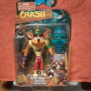 Retro Crash Action Figure with Mask